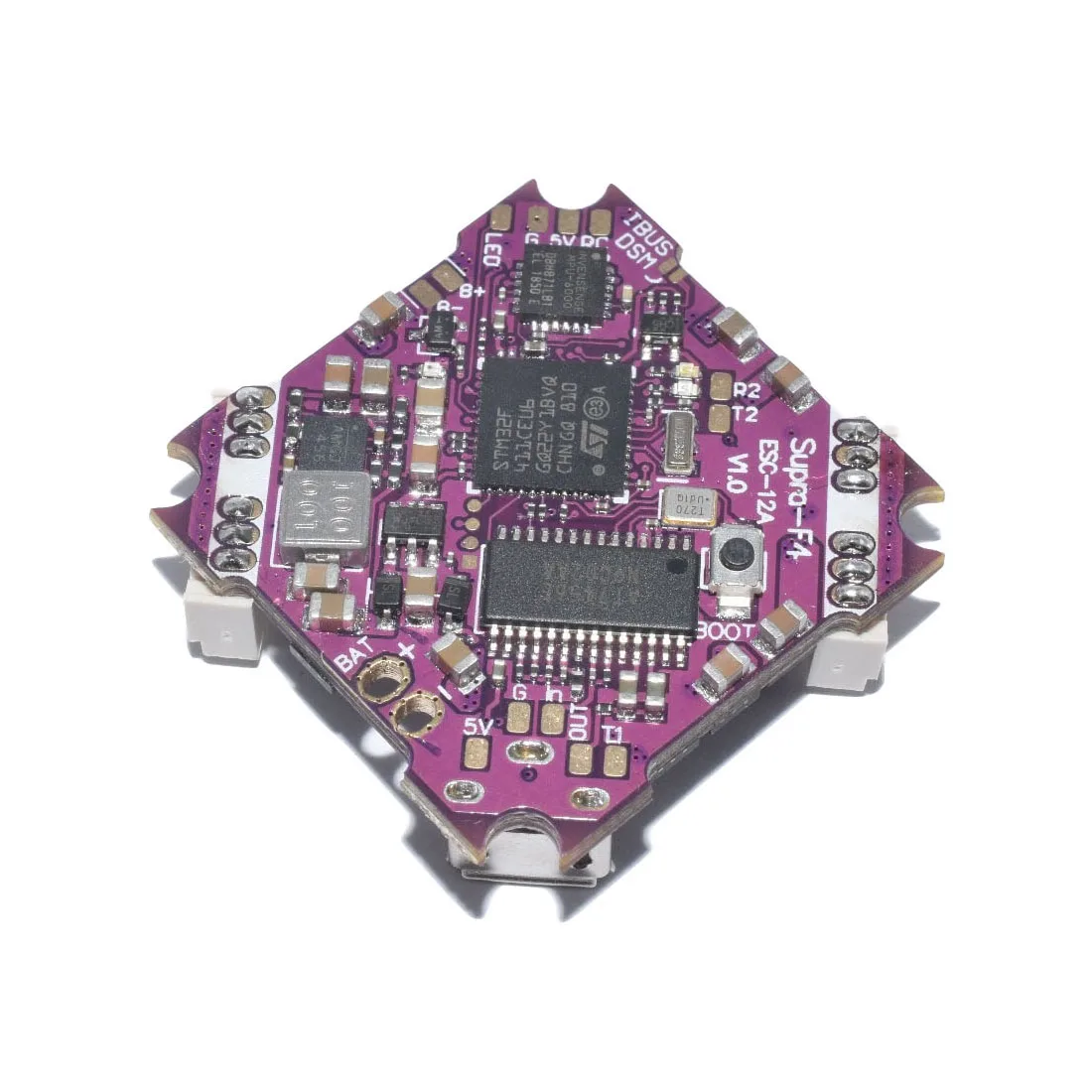 Комбинированный DIY FPV гоночный Дрон 4x EX1103 бесщеточный мотор+ Supra-F4 F411 Контроллер полета AIO OSD BEC& 12A BL_S 2-4S 4в1 ESC часть