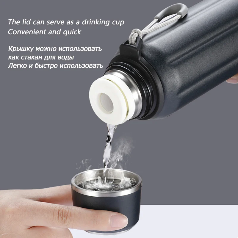 Water Bottle Thermal Mug Stainless Steel Thermos Bottle Thermal Water Bottle Stainless Steel Water Bottle Stainless Steel Cup Stainless Steel Thermos Cup Stainless Steel Thermal Container FEIJIAN Vacuum Flasks Thermos Bottle Stainless Steel Double-Wall Classic Dinkware Portable 600ML Keep Cold And Hot