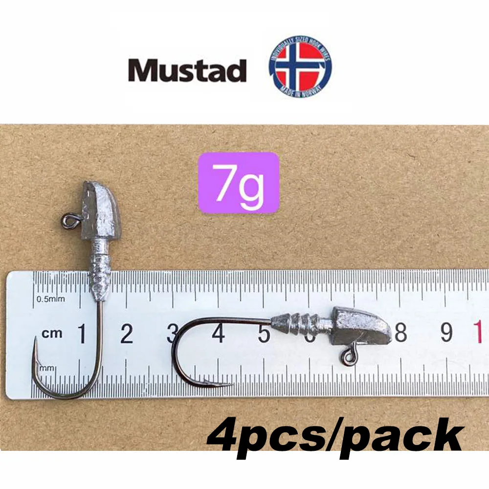 Mustad Norway Origin Jig Head Fishing Hook.3g 5g 7g 10g 21g 42g