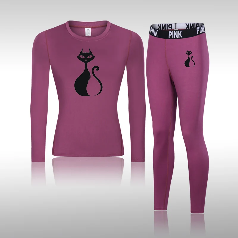 Women Ultra Soft Winter Quick Dry Base Layering Set Thermal Underwear Long Johns Set Clothes Plus Long Sleeve + Trousers