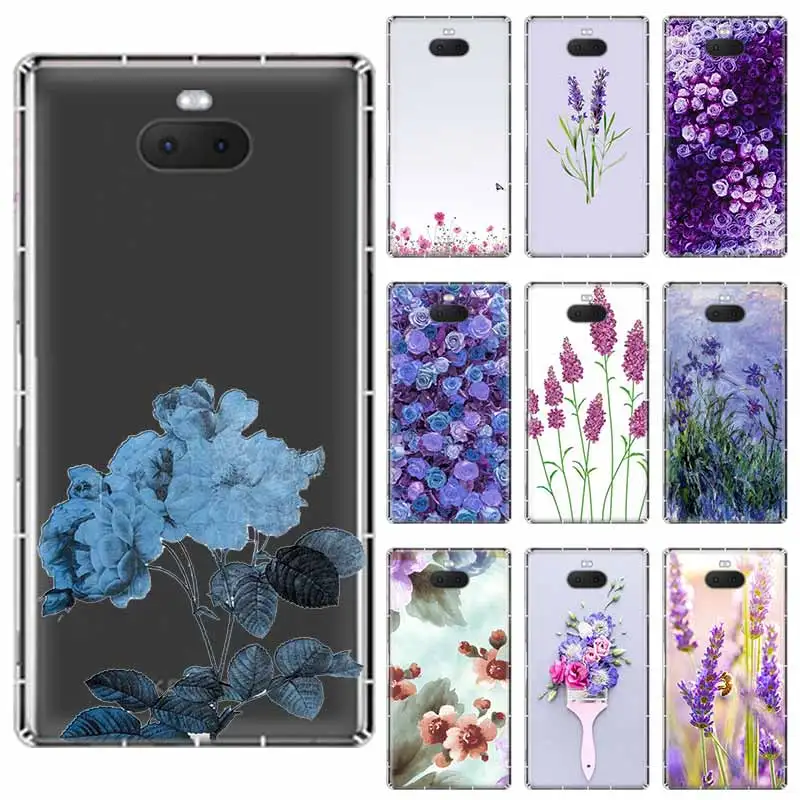 Простой мягкий чехол из ТПУ лавандового и фиолетового цветов для Sony Xperia X XA XA1 XA2 XA3