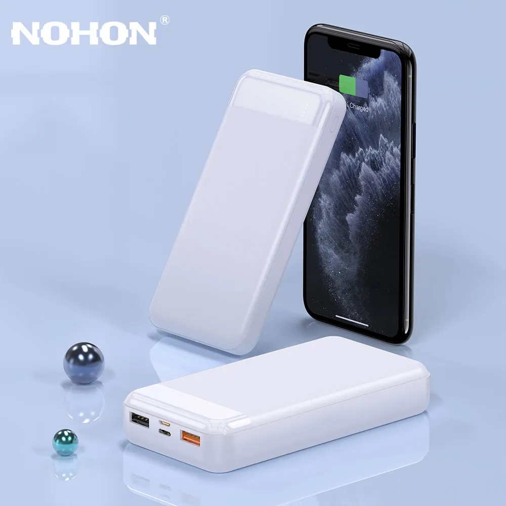 Banco de energía portátil de 20000mAh para teléfono móvil, cargador rápido de batería externa de 10000mAh para iPhone y xiaomi