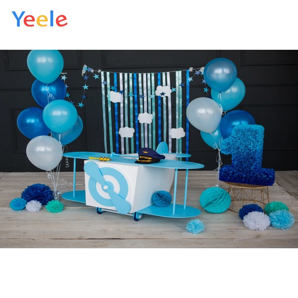 

Yeele 1st Birthday Party Photozone Balloons Toy Car Photography Backdrops Personalized Photographic Backgrounds For Photo Studio