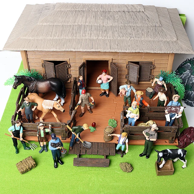 Animais de fazenda realista estatuetas de brinquedo agricultores figurinhas  fingir jogar brinquedos educativos para o aniversário hoilday criança  meninas meninos - AliExpress