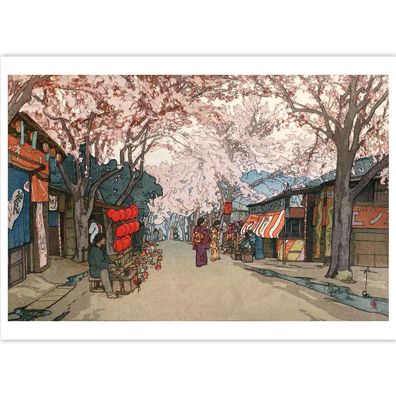 Художественная открытка: японская живопись и ветер ukiyo-e/пейзаж живопись креативная открытка на день рождения/Пейзаж Открытка