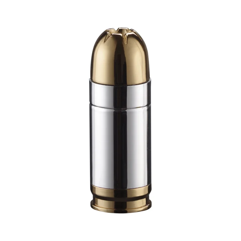 Creative Flashlight Lighter Metal Bullet Shaped Butane Windproof Lighters Men's Cigarette Cigar Carry Beer Bottle Opener Gadget