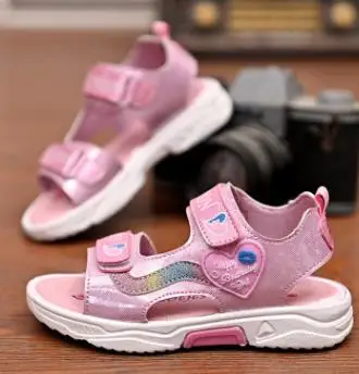 

New Fashion Kids 2020 Sport Girls Sandals Hole Summer Sequins Boy Girls Beach Slippers Kids Sandals Antislip Children Flat Shoes