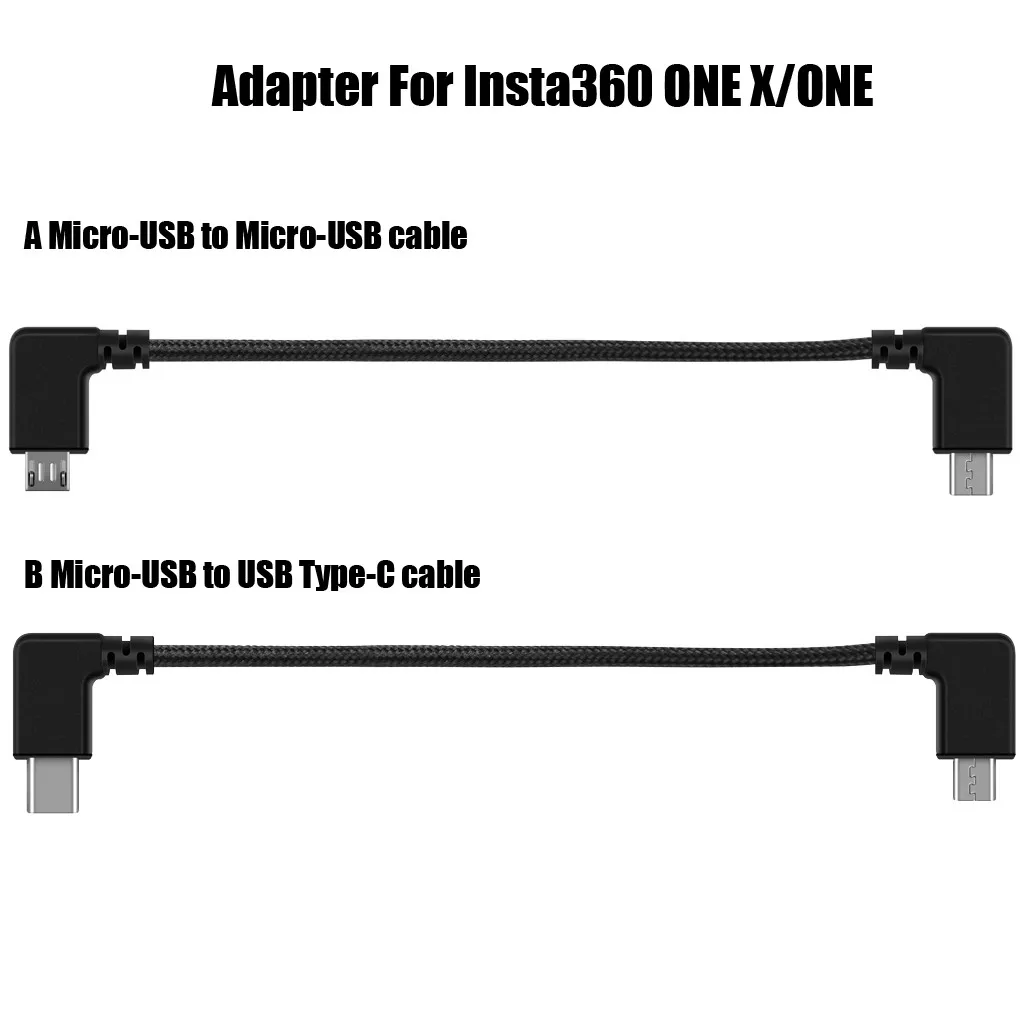 Переходник с Type C/Micro USB на Micro для синхронизации OTG Insta 360 ONE X/ONE дрона квадрокоптера