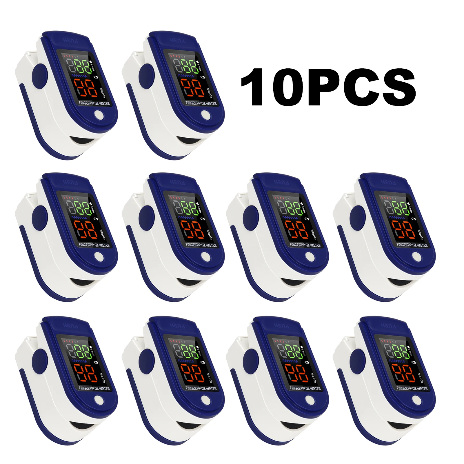 10Pcs dropshipping Pulse Oximeter Mini SpO2 Oxygen Saturation Monitor