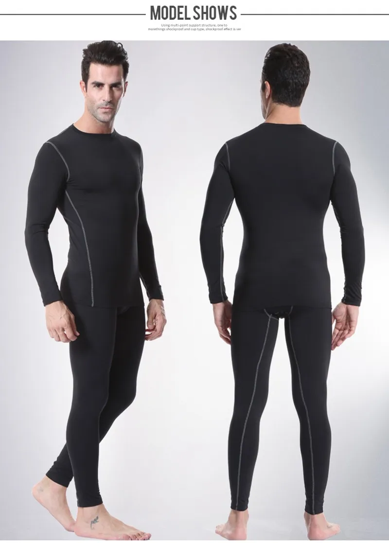 Fanceey Winter Thermal Underwear Men Keep Warm Long Johns Men Fitness flecce compression underwear thermo undershirts leggings fruit of the loom long johns