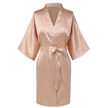 

Bride Bridesmaid Wedding Robe Intimate Lingerie Home Clothing Satin Nightgown Kimono Bathrobe Sexy Women Sleepwear Pajamas