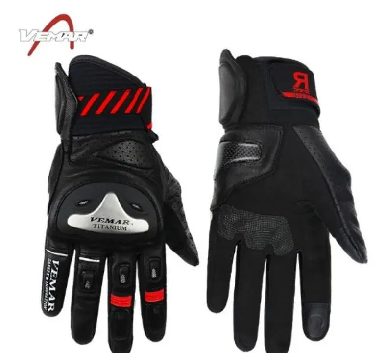 Vemar motorcycle leather gloves riding gloves locomotive four seasons warm windproof gloves
