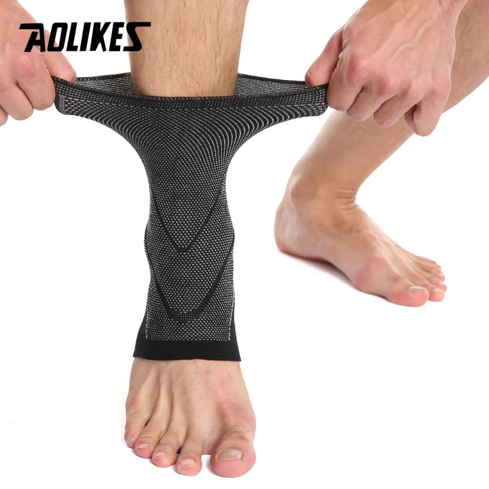 AOLIKES 1 шт. фиксирующая поддержка лодыжки, эластичность Регулировка защита повязка на ногу, Sprain Предотвращение Спорт Фитнес Защитная повязка
