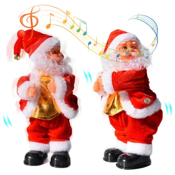 

2020 Christmas Gift Shaking Hip Music Santa Claus Electric Toys Christmas Party Decoration Ornaments Xmas Doll Happy New Year