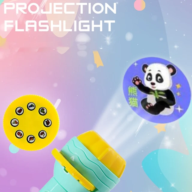 57EE Projection Lamp Gift Projector Torch Kids Flashlight Story Book Early Educational Light-up Toys Sleep Light Preschool 2