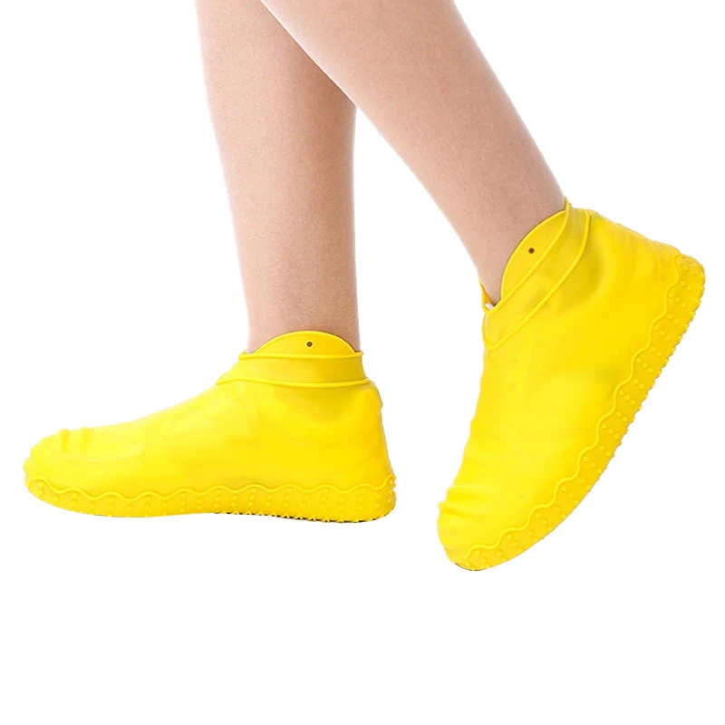 

ABDB-Silicone Outdoor Non-Slip Waterproof Shoe Covers Portable Rain Boots Rainproof Shoes Cover Men Women Teens Anti-Sand Shoe C
