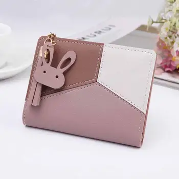 

New Ladies Wallet Short Coin Purse Fashion Trend Buckle Zip Bag Tassel Wallet