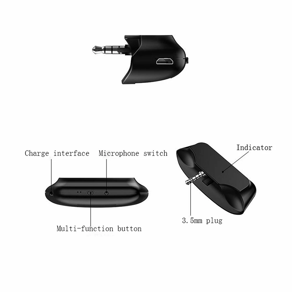 3 5mm Bluetooth V5 0 5G Audio Adapter for PS4 Wireless Headphone Microphone Any Bluetooth Headsets