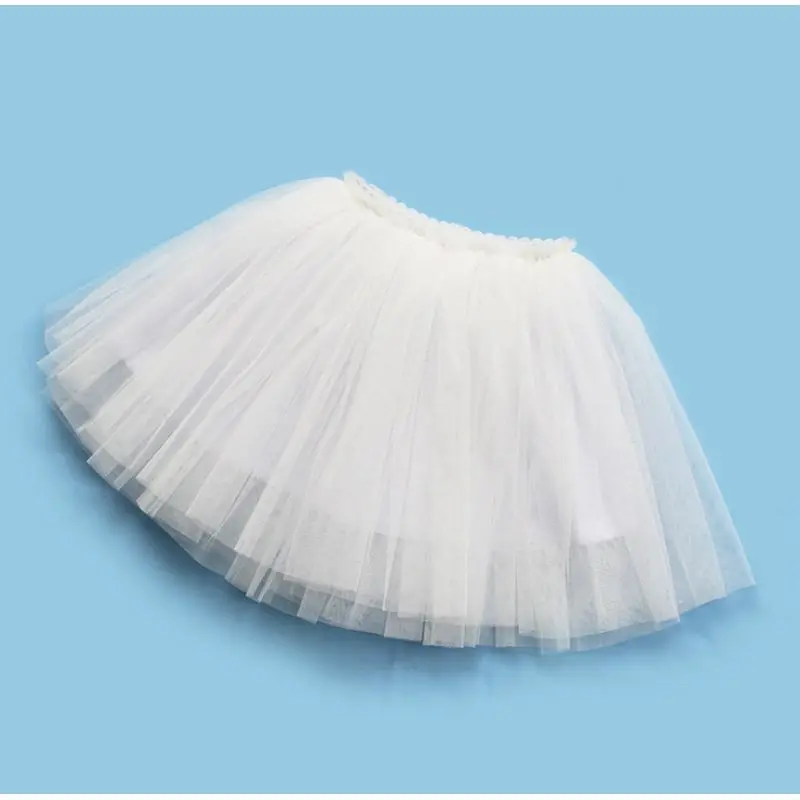 

White New Baby Girls Tutu Skirt Ballerina Pettiskirt Fluffy Children Ballet Skirts For Party Dance Princess Girl Tulle Clothes