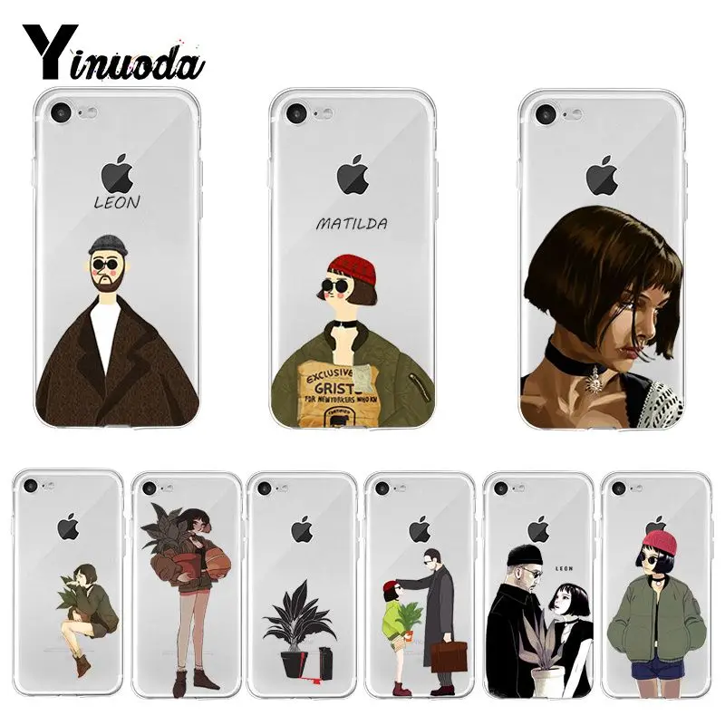Чехол для телефона Yinuoda Cool Leon and Matilda art Couple с потрясающим пейзажем для Apple iPhone 8 7 6 6S Plus X XS max 5 5S SE XR
