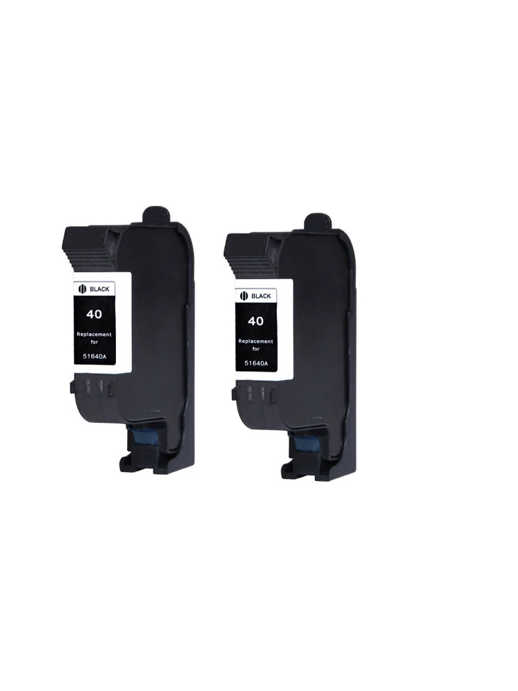 2x черные чернильные картриджи совместимые с HP40 C51640 DeskJet 1200C 820C 850C 855C 870C Office Jet 1150