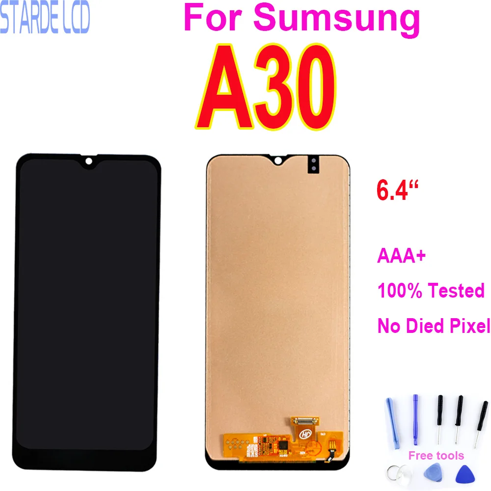 

6.4"LCD For Samsung Galaxy A30 LCD Display Touch Screen Panel With Frame Digitizer Glass Assembly For Samsung A305 A305/DS A305F