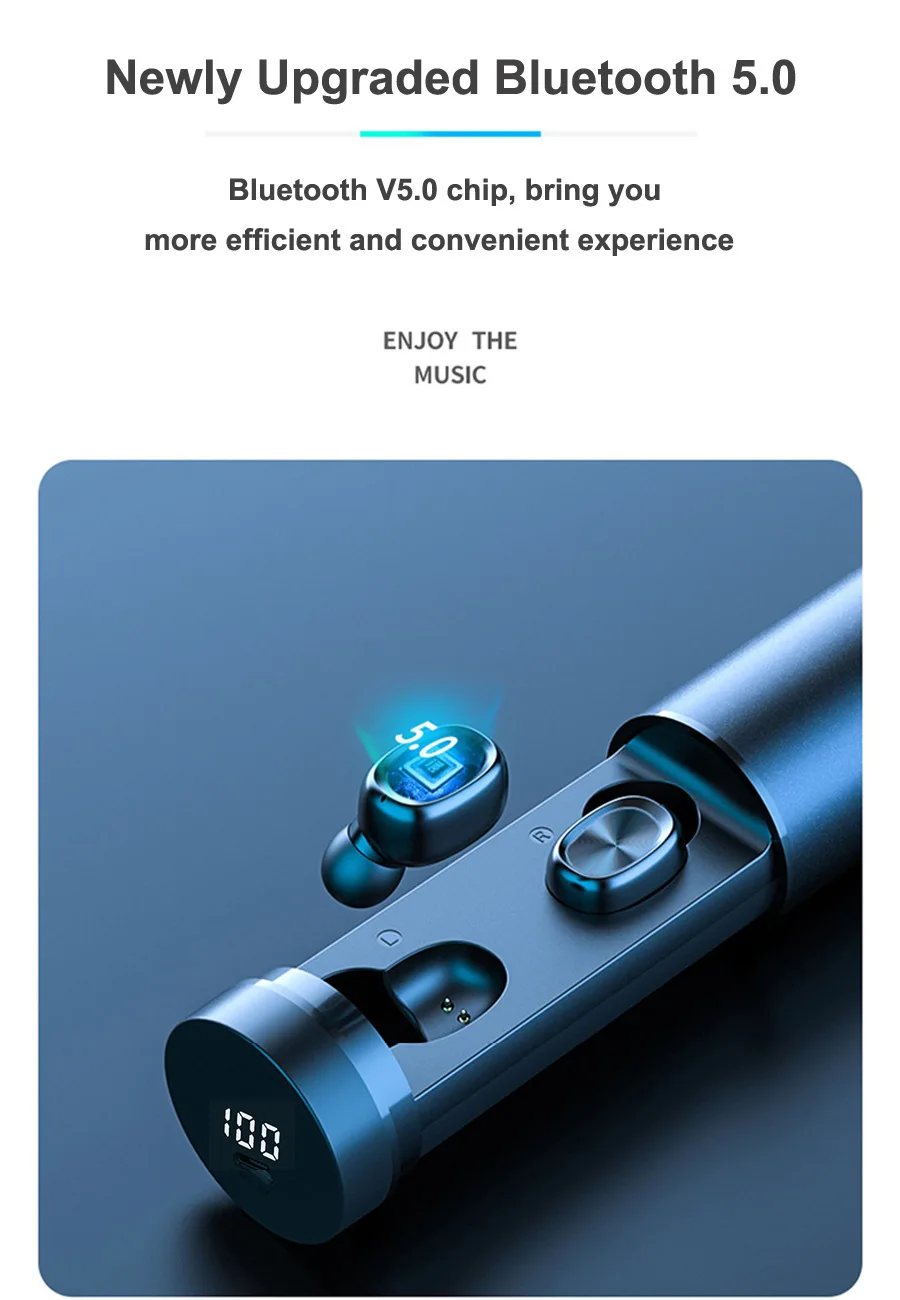 ZK30 Pull out Wireless headphones Bluetooth 5 0 Earphones Sport Waterproof TWS Headset Metal Touch Music with charging box mic