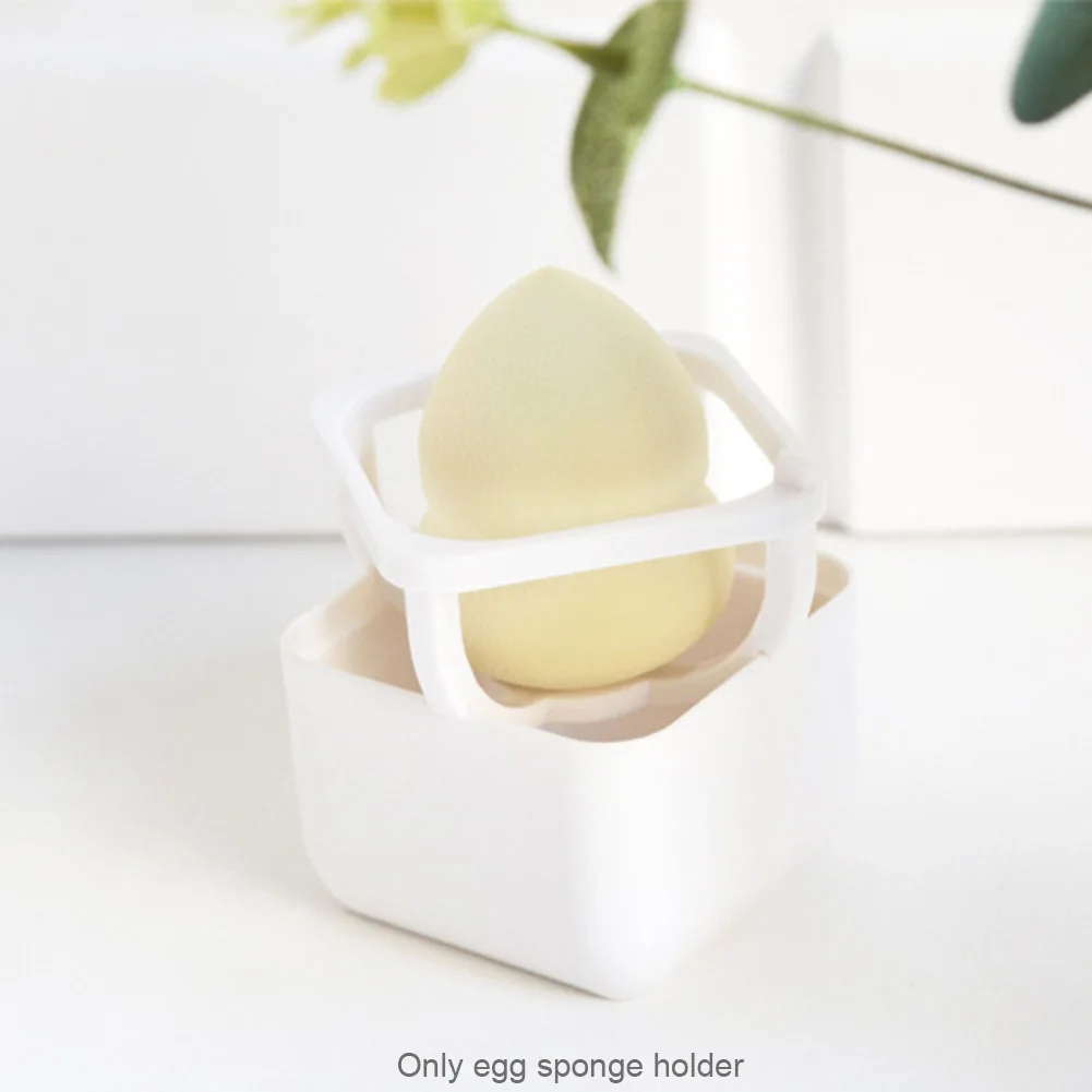 Сушильная подставка из смолы спонж в форме яйца держатель Анти-пыль съемный домашний порошок Косметическая пуховка слив Мини Путешествия Портативный хранения квадратный