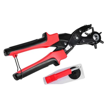 

Rotating Leather Puncher, Belt, Bag, Watch Strap, Saddle, Tack, Pet Collar, Memory Card, Paper, Eyelet Professional Puncher Kit.