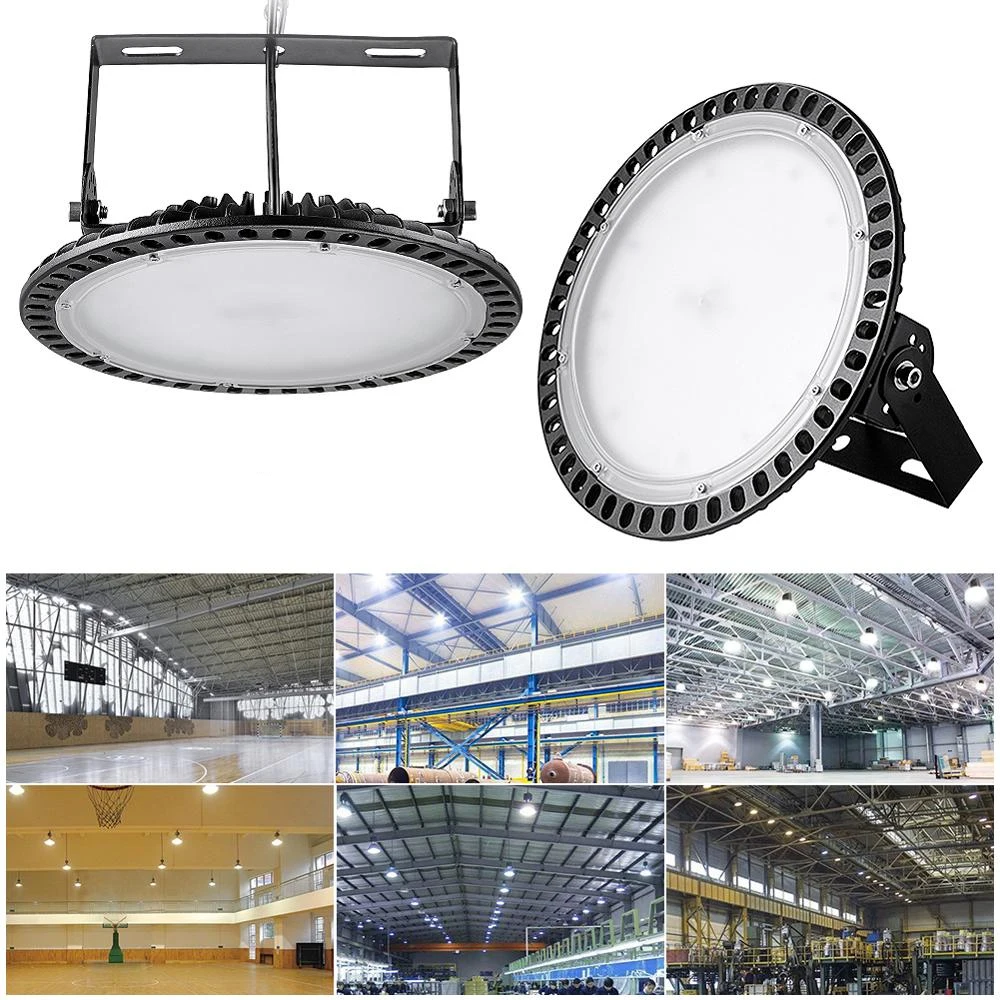 100W 200W 300W UFO LED High Bay Light Commercial Industrial Ultra Slim Lamp Cool 