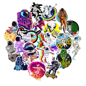 

10/50PCS Astronaut Space Cartoon Stickers DIY Skateboard Fridge Phone Guitar Motorcycle Laptop Luggage Classic Toy Joke Stickers