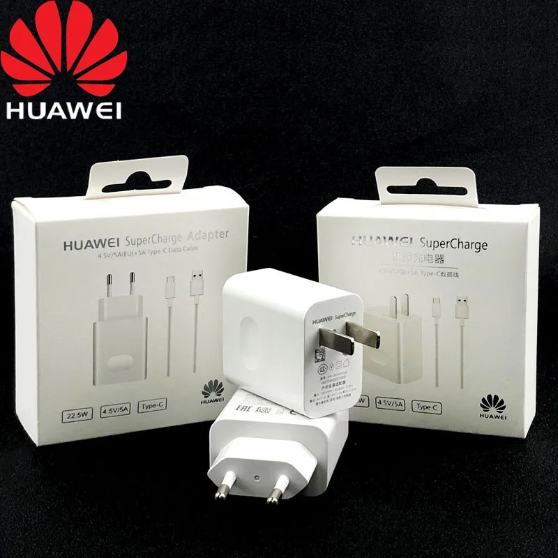 Оригинальное быстрое зарядное устройство Huawei P30 Pro SuperCharge 22 5 Вт Usb 5A Type C Cabfor Mate 9 10 20