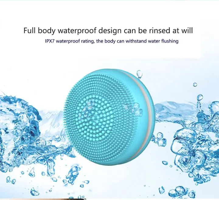 LAIKOU Mini Electric Facial Brush Cleaner Silicone Waterproof Ultrasonic Instrument Facial Skin Care Massager Beauty Care Tool