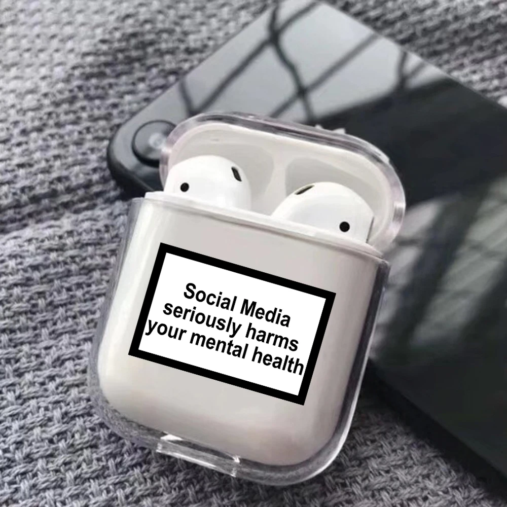 Социальные сети тяжелое здоровье Airpods беспроводной Bluetooth чехол для гарнитуры