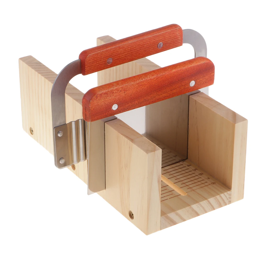 4pcs Wood Box Loaf Bread Wire Slicer Food Grade Soap Making Silicone Mould