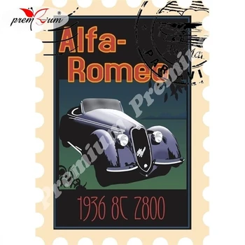 

Fridge magnet souvenir Alfa Romeo Репринт винтажного плаката