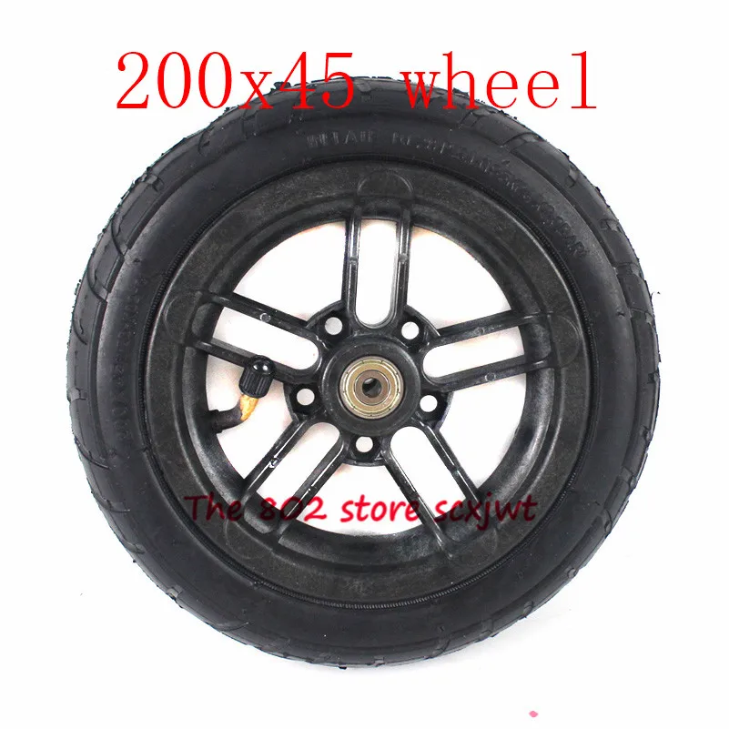 200x45 Inflated Wheel and hub and inner tire 200*45 For E-twow S2 Scooter M8 M10 Pneumatic Wheel 8" Scooter Wheelchair Air Wheel