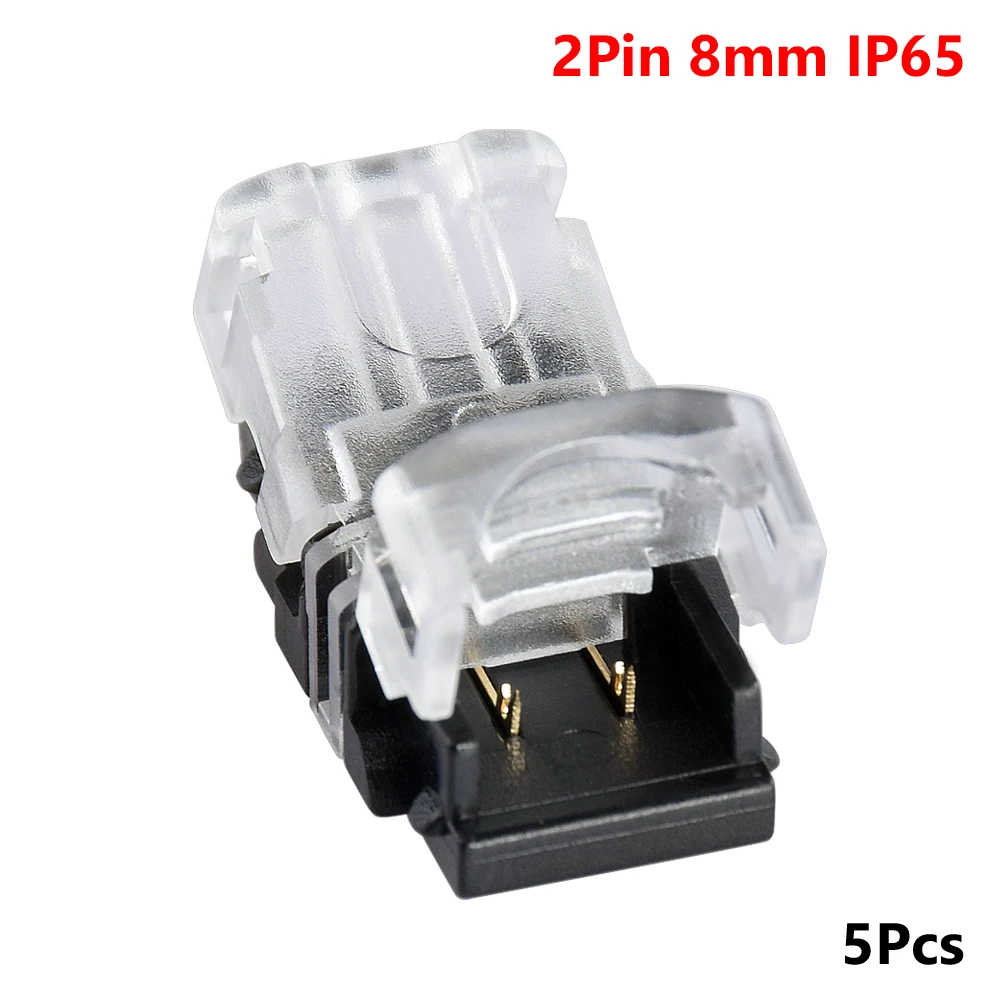 5 шт./лот 2pin 3pin 4pin 5pin светодиодные ленты Разъем для 3528 5050 светодиодные ленты для удлинитель провода быстрое подключение использовать терминалы - Цвет: 2 Pin 8mm For IP65
