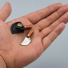 Новинка, 1 шт., лезвие из нержавеющей стали с деревянной ручкой, Мини карманный нож, мини нож, кожаный нож, инструмент для выживания на открытом воздухе