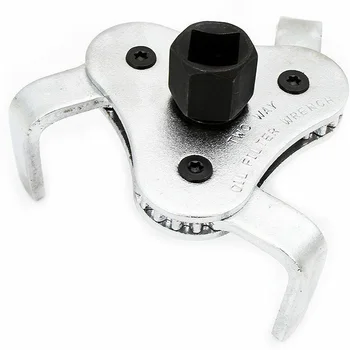 

2 Way Oil Filter Wrench Auto Adjustable Universal 3 Jaw Remover Socket 1/2 3/8 Hand Held Disassembly Tools