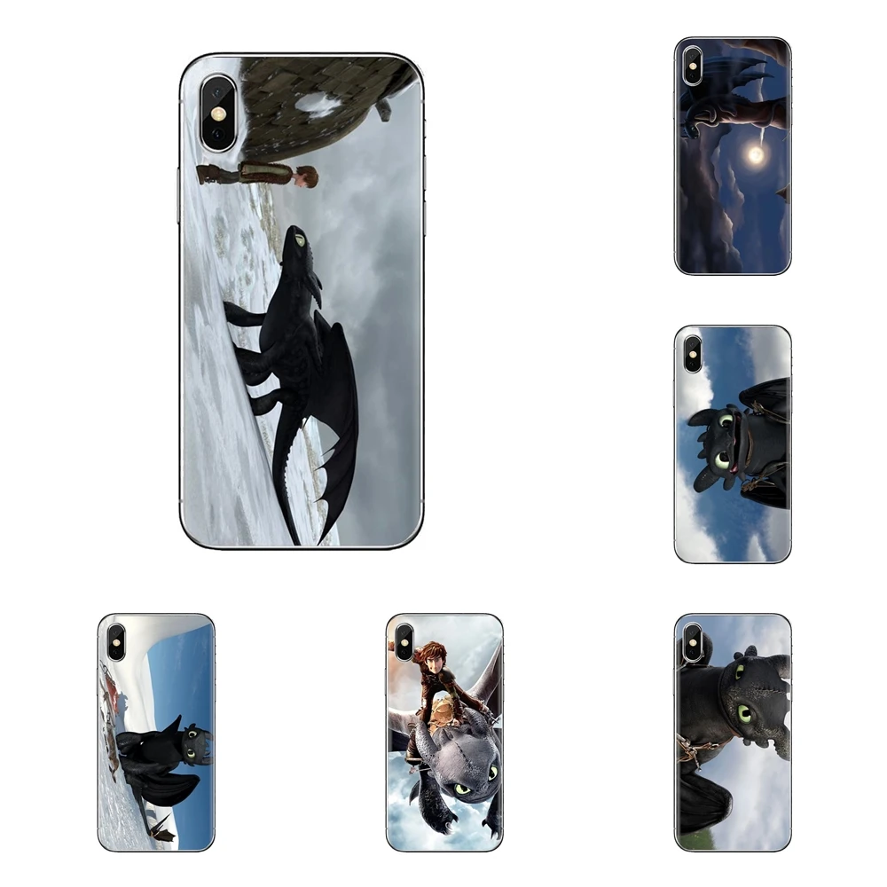 

For iPhone XS Max XR X 4 4S 5 5S 5C SE 6 6S 7 8 Plus Samsung Galaxy J1 J3 J5 J7 A3 A5 Night Fury Transparent Soft Cases Covers