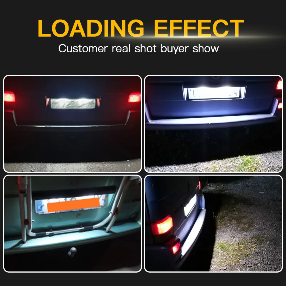 2PCS LED License Plate Lights For Vw T4 90~03, Transporter