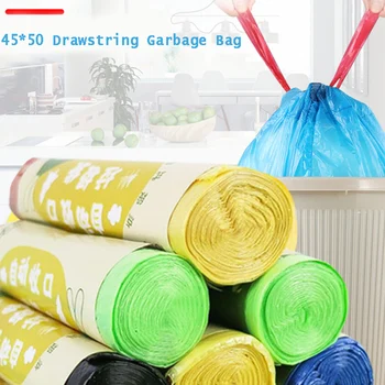 

Locaupin Home Garbage Bags Kitchen Garbage Bags office Garbage Bags With Rope Bin Bags