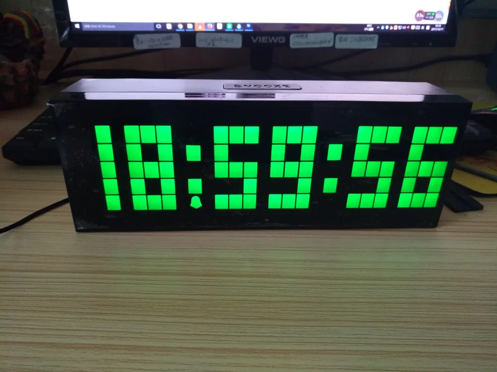

Large size with seconds display green led digit LED digital alarm clock countdown timer clock big green numbers for easy viewing