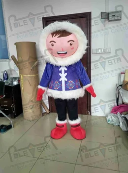 

quality snow girl mascot costumes cartoon human mascot design
