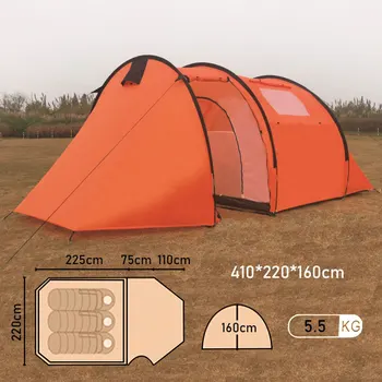 

Camping tent 3-4 seater for slave double layer tourist tent