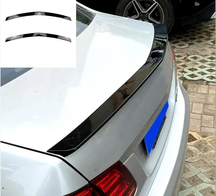Carbon Friber/Gloss Black Rear Trunk Boot Lip Spoiler For Mercedes Bens