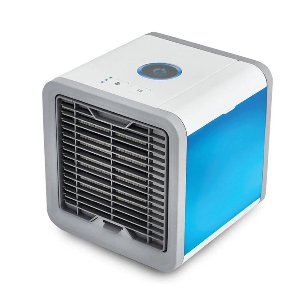 Портативный мини-кондиционер Многофункциональный охлаждающий вентилятор с 7 цветами Светодиодный увлажнитель воздуха очиститель для дома и офиса