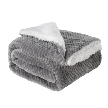 

Pineapple Checked Heavy Flannel Fleece Compound Double Casual Blanket