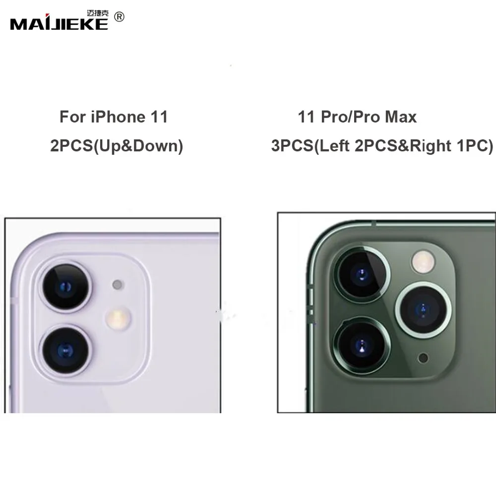 Новая задняя камера, Сменный стеклянный объектив для Apple iPhone 11 pro max, сломанный объектив для камеры, Ремонт для iPhone 11 pro, стекло для камеры